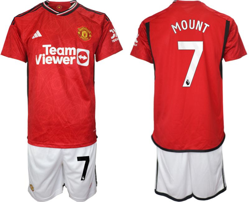 Men 2023-2024 Club Manchester United home red #7 Soccer Jerseys->->Soccer Club Jersey